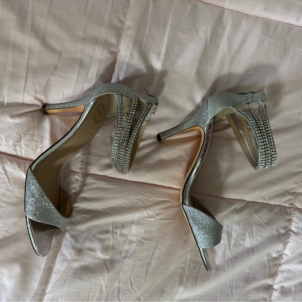 Sparkling Silver Rhinestone Heels - Picture 8 of 10